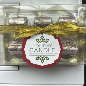 Gingerbread House Tea Light Candles Set of 6 NWT